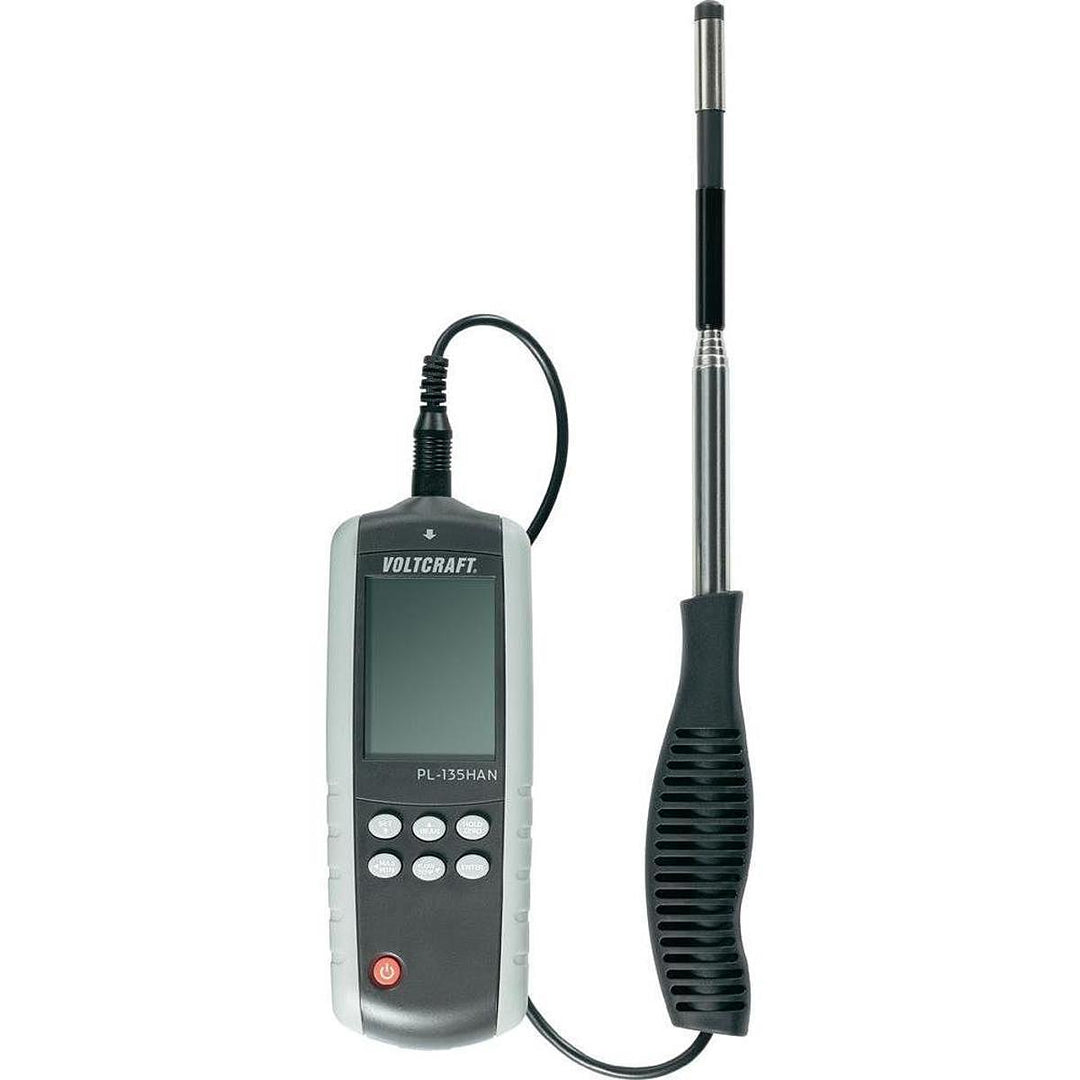 Voltcraft Anemometer PL-135HAN 0.1 bis 25 m/s externer Teleskop-Hitzdrahtfühler