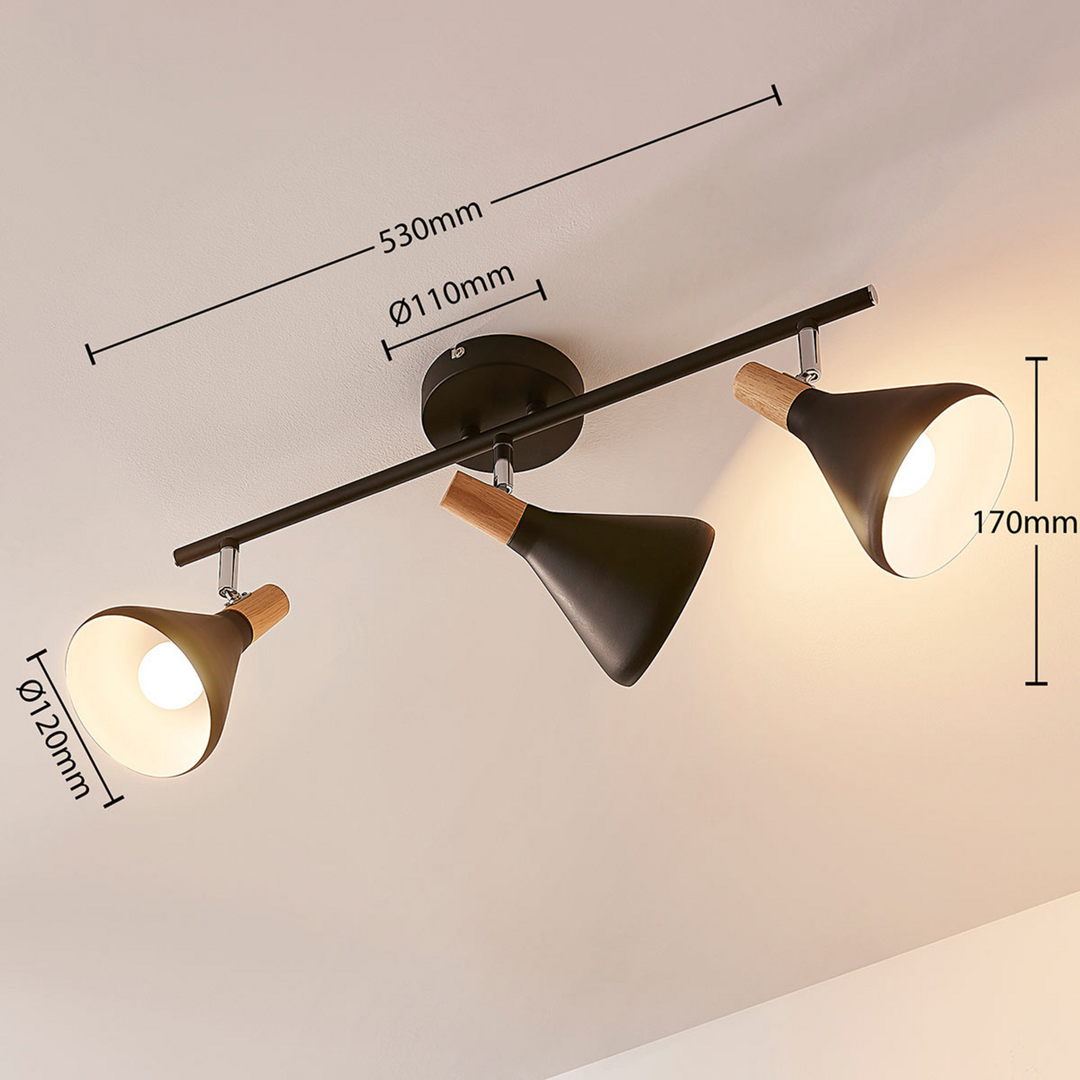 Lindby Led Deckenlampe Arina Hängeleuchte Hängelampe Leuchte 3 Flammig Schwarz   B-Ware