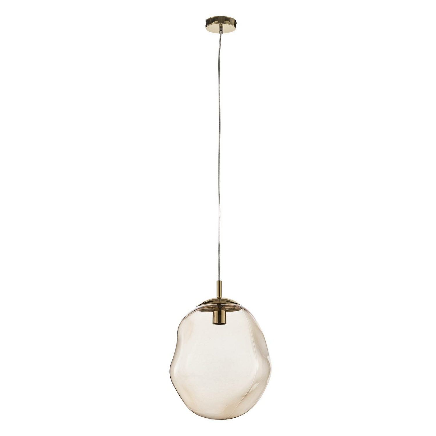 B-Ware Euluna Glas Hängeleuchte Sol Deckenlampe Lampe Leuchte E27 Glas Gold Bernst376