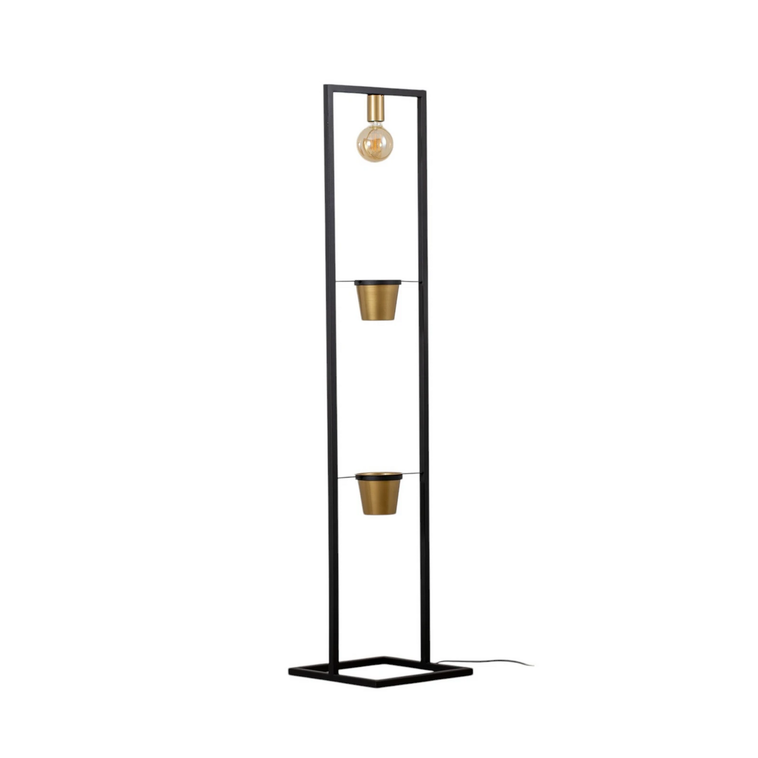 Stehleuchte Flores Stehlampe Standleuchte Leuchte 1 Flammig Schwarz/Gold Stahl B-Ware - 5907565953732