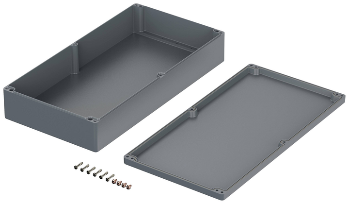Bopla Euromas A 196 01196000 Industrie Gehäuse Aluminium Silber Grau Ral 7001 B-Ware