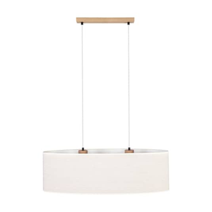 Suspension Euluna en toile de lin, abat-jour en toile, 80 cm, culot E27 (produit d'occasion) 