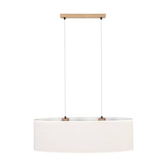 B-Ware Euluna Hängeleuchte Canvas Leinenschirm Hängeleuchte Lampe Deckenlampe 80 Cm E27