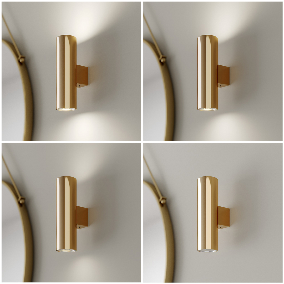 Euluna Marion Wandlampe Zweiflammig Messing Wandleuchte Leuchte Lampe Spot Licht B-Ware