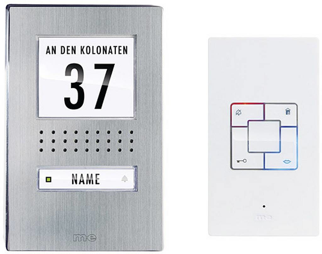 M E Vistadoor 41165 Türsprechanlage Kabelgebunden Komplett Set Edelstahl Weiß B-Ware