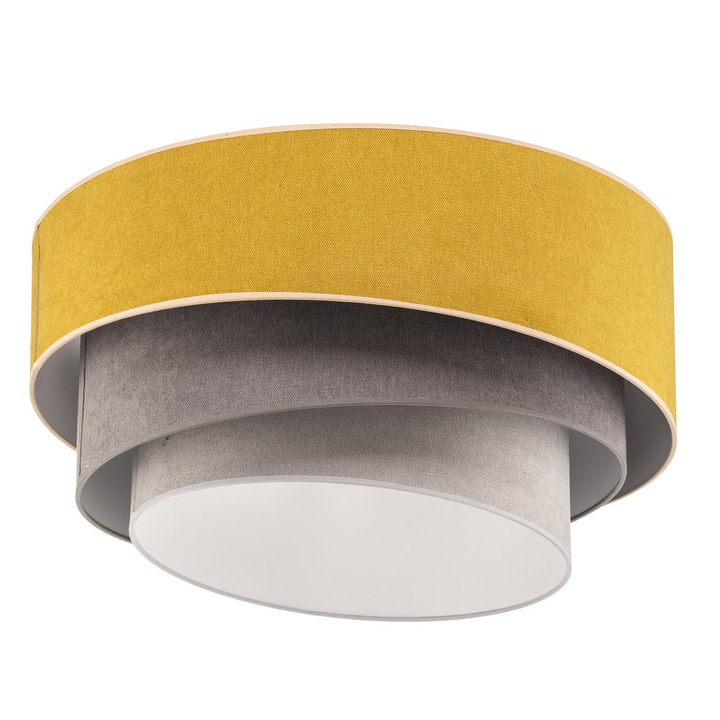 Euluna Deckenlampe Pastell Trio Deko Deckenlampe E27 ø 60cm Senf Grau Hellgrau B-Ware