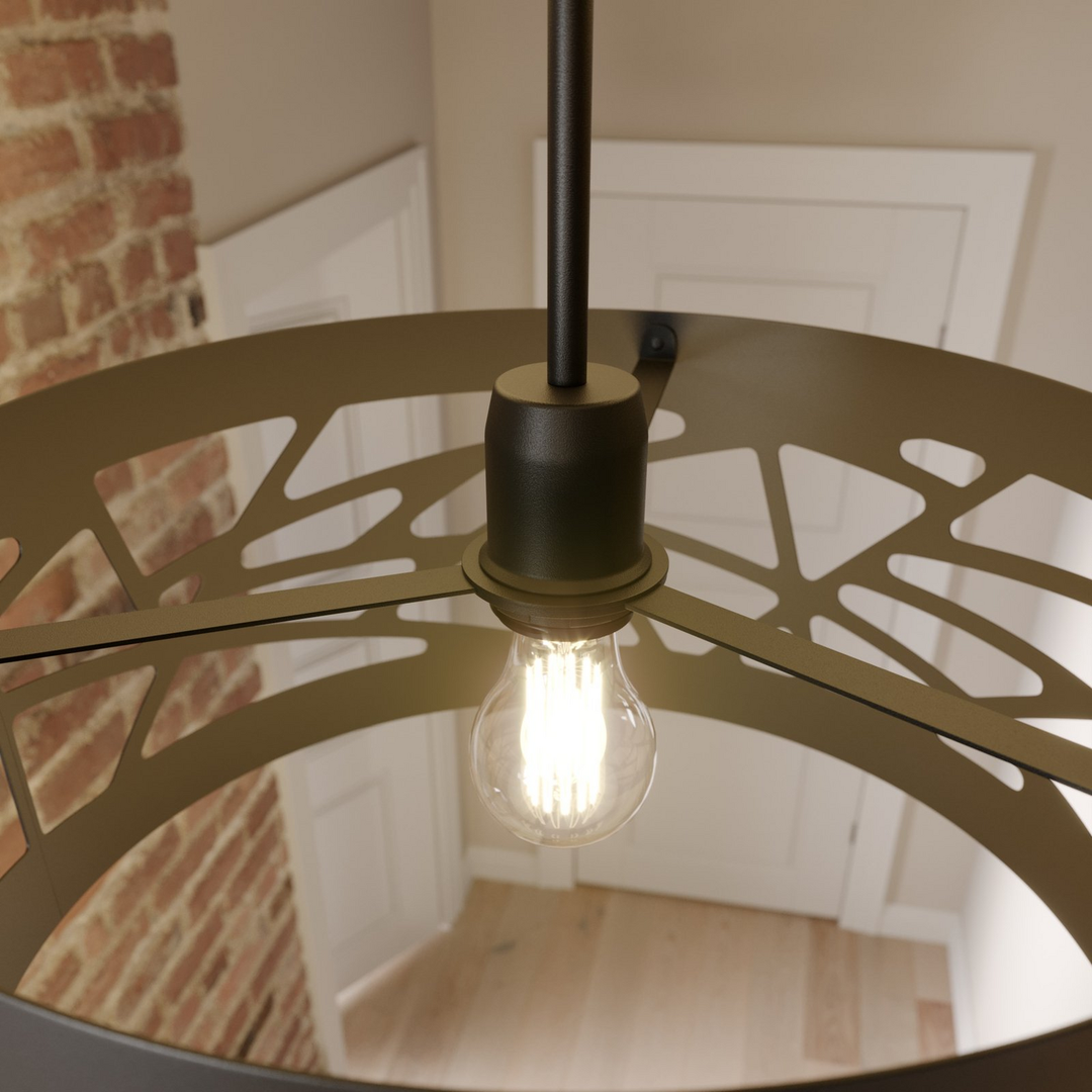 Euluna Deckenlampe Modul Deko Deckenlampe E27 Frez Musterschirm ø 39cm Schwarz B-Ware