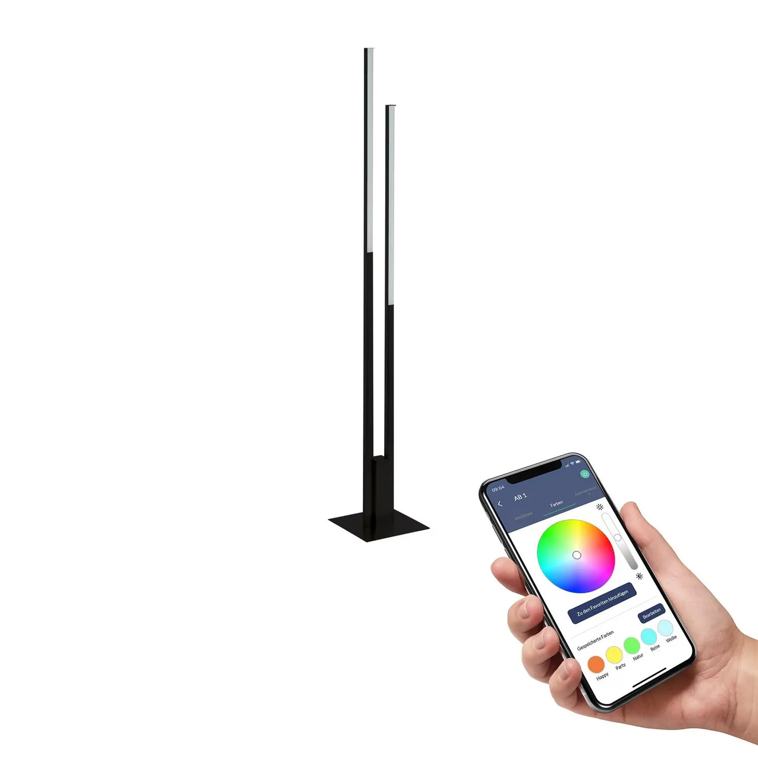 B-Ware Eglo Connect Led Stehleuchte Fraioli Z Smart Standleuchte Stehlampe Schwarz - 9008606223589