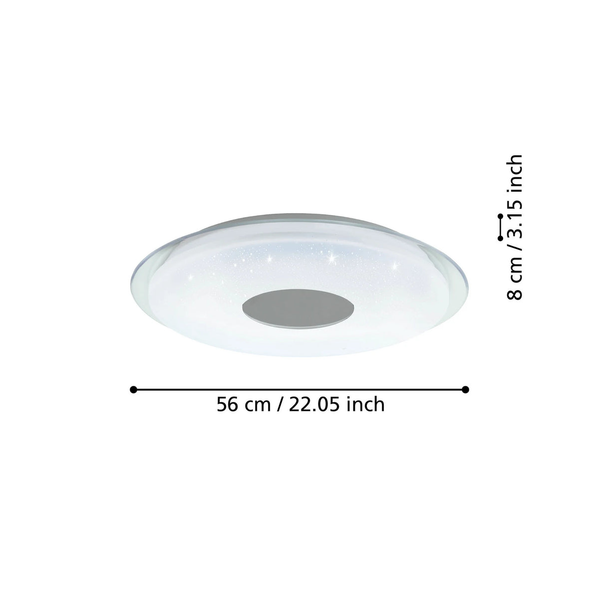 EGLO connect Deckenleuchte Lanciano-Z LED Smart Home Bluetooth ZigBee weiß 56 cm - 9008606221516