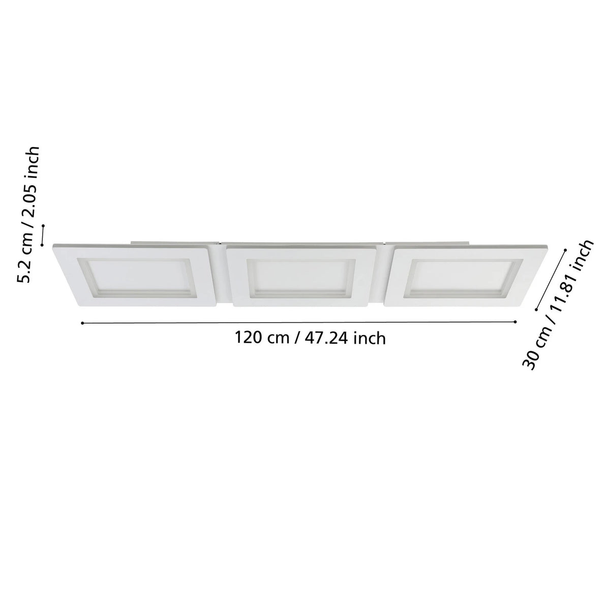 EGLO Deckenleuchte Deckenlampe LED weiß Stahl connect Padrogiano App steuer69 - 9008606244171