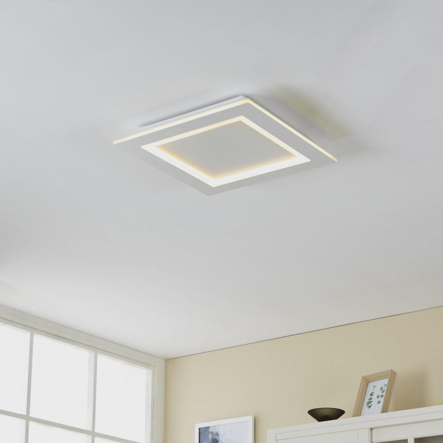 B-Ware Eglo Deckenleuchte Deckenlampe Connect Led Padrogiano Z Weiß Quadratisch Smart H - 9008606244188