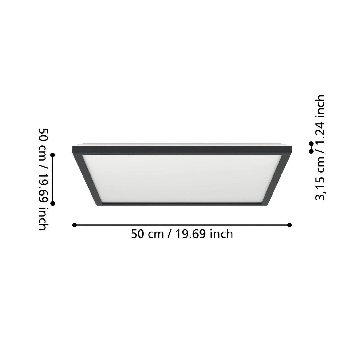 B-Ware Eglo Connect Deckenleuchte Led Rovito Z Appsteuerung Schwarz 50 Cm Cct Rgb Smart - 9008606329755