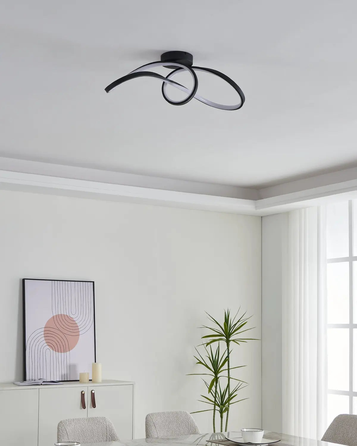 B-Ware Eglo Deckenleuchte Lampe Led Connect Calarossa Z Schwarz Smart Home Dimmbar App - 9008606312948