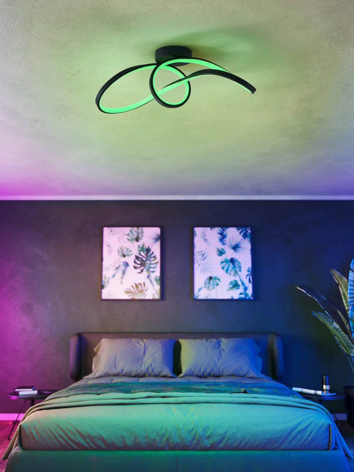 B-Ware Eglo Deckenleuchte Lampe Led Connect Calarossa Z Schwarz Smart Home Dimmbar App - 9008606312948