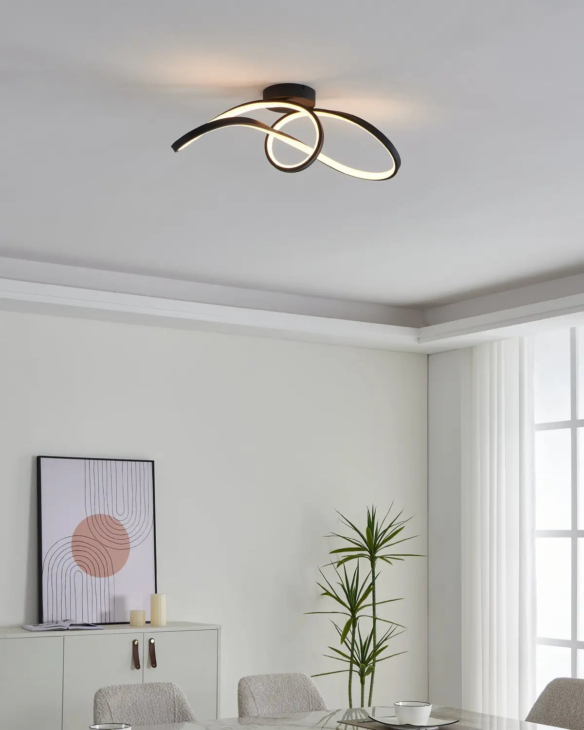 B-Ware Eglo Deckenleuchte Lampe Led Connect Calarossa Z Schwarz Smart Home Dimmbar App - 9008606312948