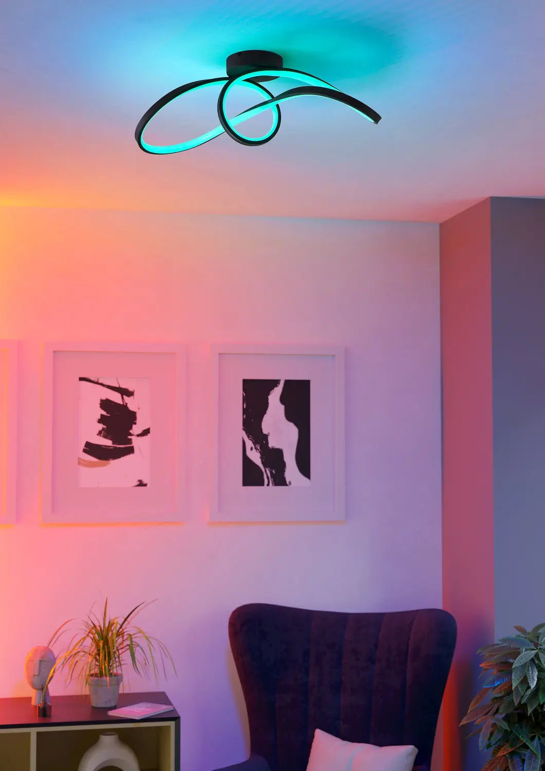 B-Ware Eglo Deckenleuchte Lampe Led Connect Calarossa Z Schwarz Smart Home Dimmbar App - 9008606312948