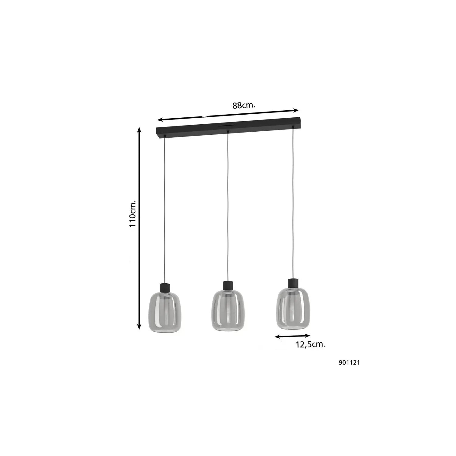 B-Ware Eglo Connect.Z Pendelleuchte Hängeleuchte Smart Molochio Z Stahl Schwarz Dimmbar - 9008606312832