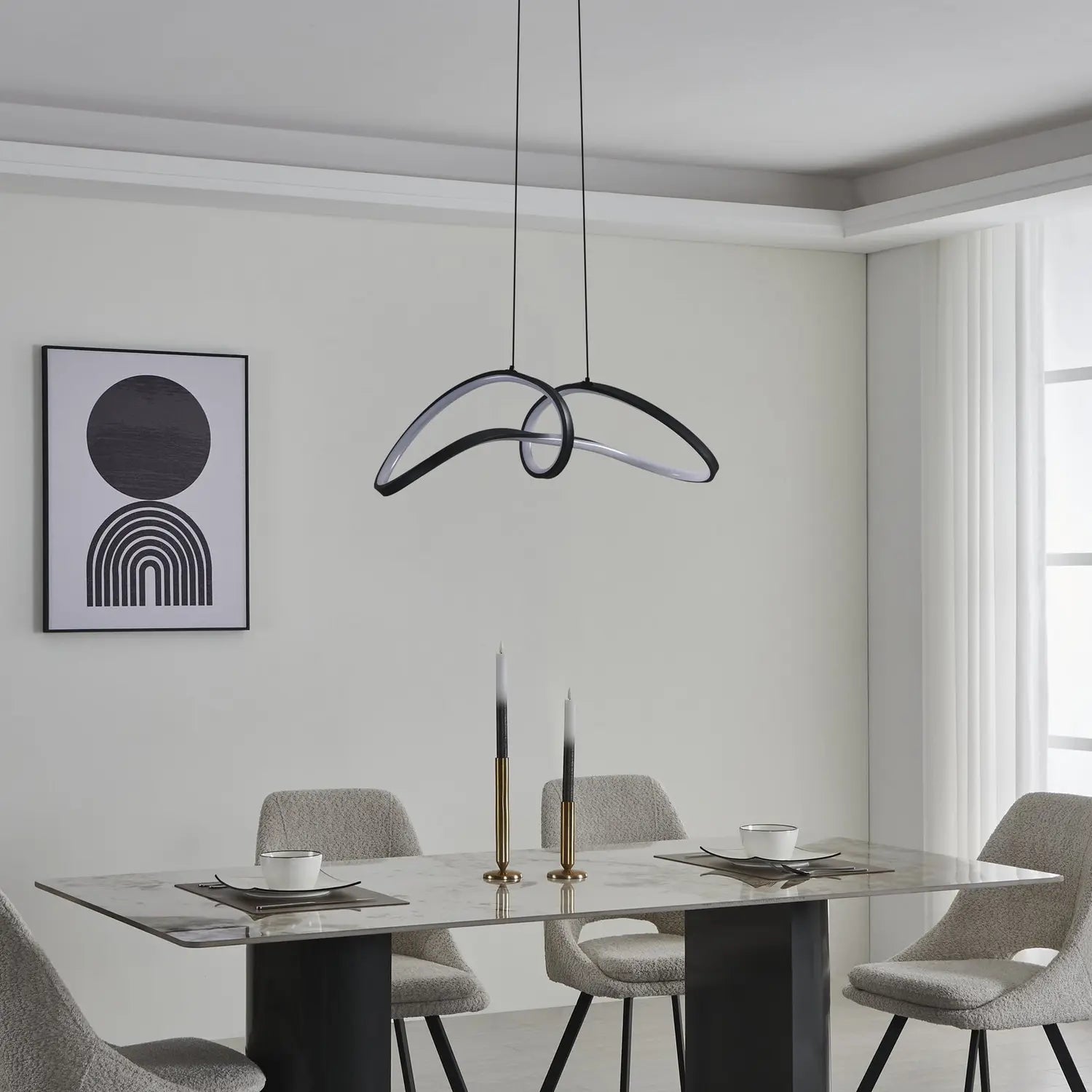 B-Ware Eglo Led Hängeleuchte Pendelleuchte Calarossa Z Schwarz Alu Lampe Licht - 9008606312955
