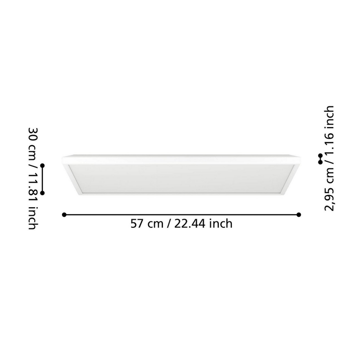 Eglo Connect Led Panel Deckenleuchte Smart Weiß 57x30cm Kunststoff Lampe Leuchte B-Ware