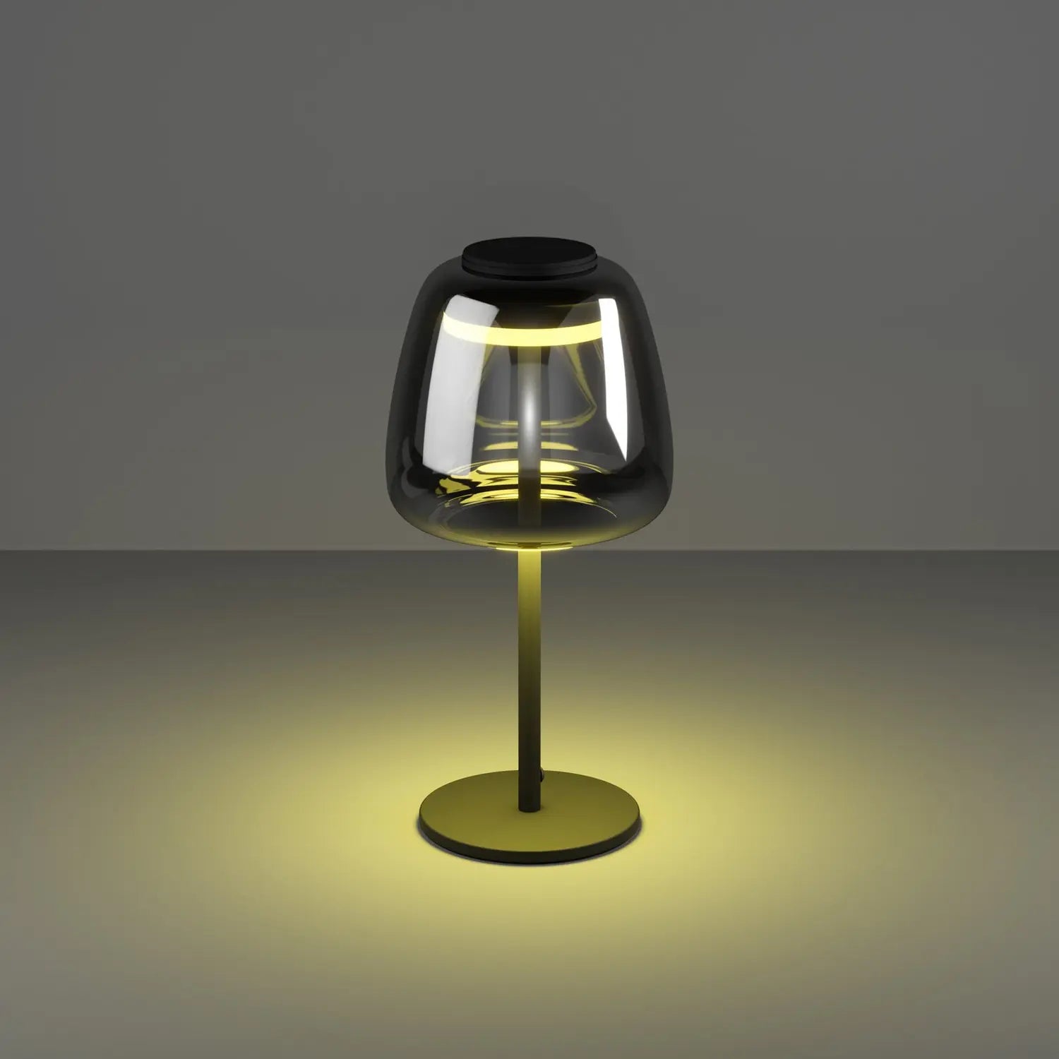 B-Ware Eglo Tischleuchte Lampe Connect Led Schwarz Glas Stahl Dimmbar App Schalter - 9008606312863