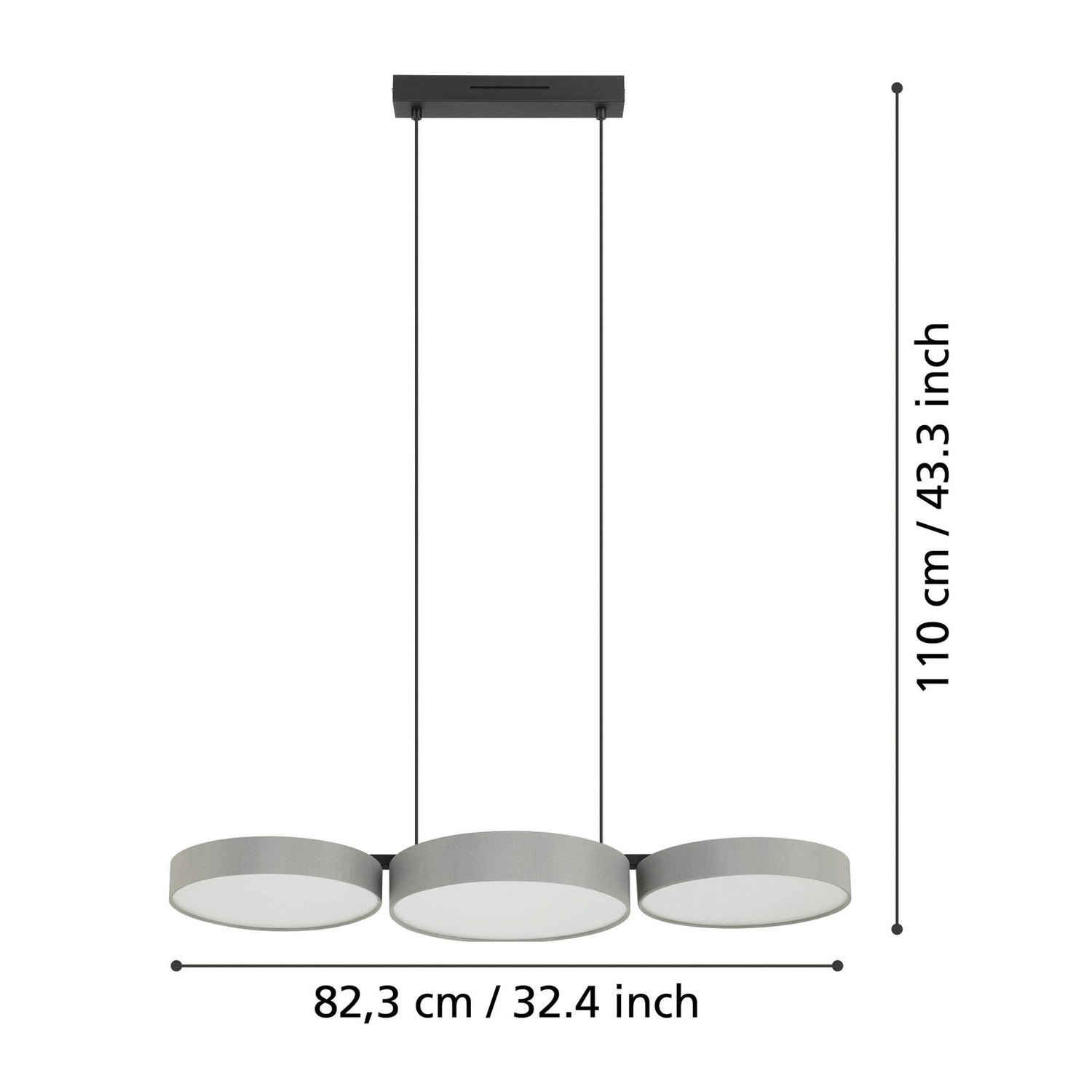 B-Ware Eglo Connect Hängeleuchte Pendelleuchte Smart App Led Barbano Z Grau Cct 82 Cm - 9008606274215