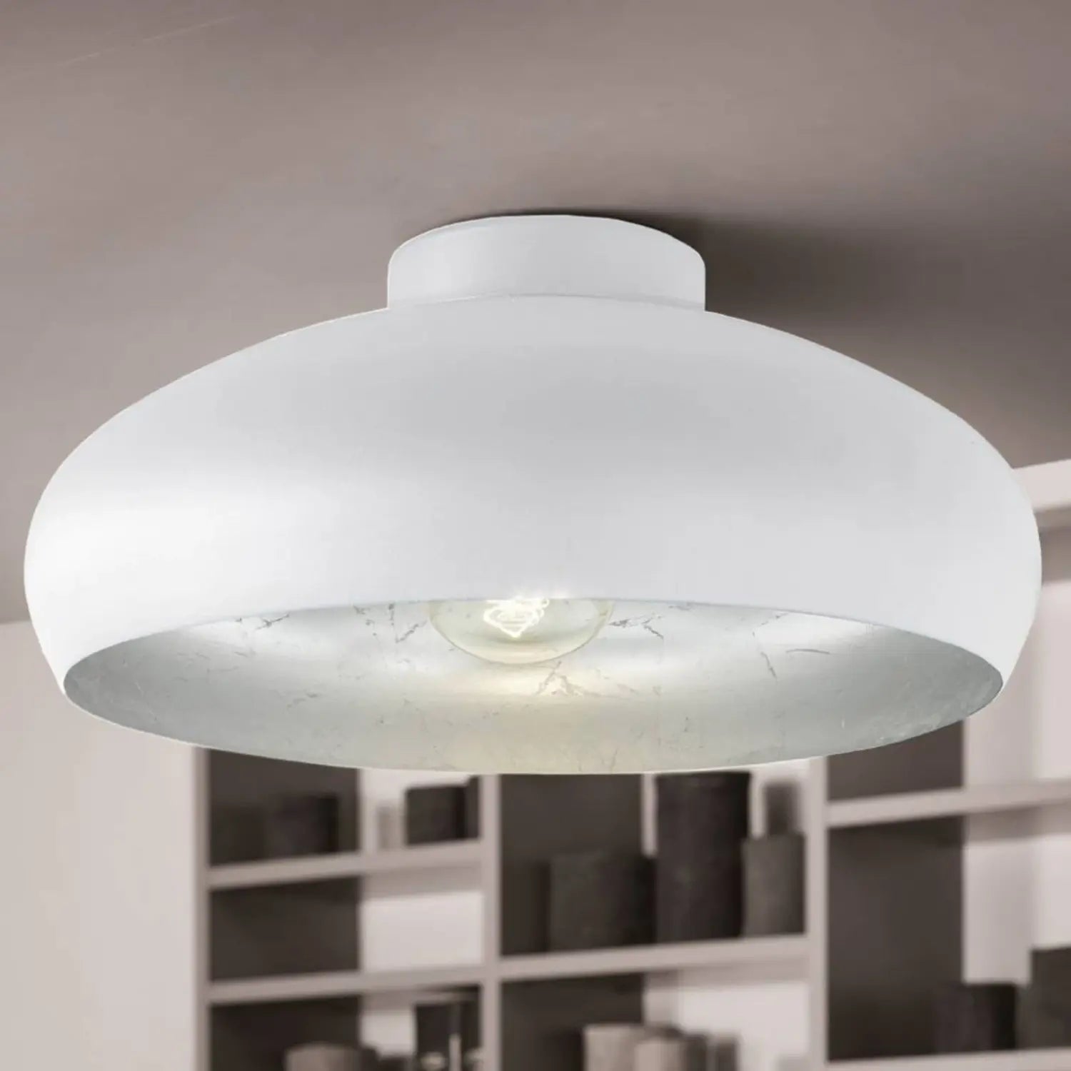 B-Ware Eglo Deckenlampe Deckenleuchte Lampe 40 Cm Mogano Led E27 Leuchte Metall Weiß