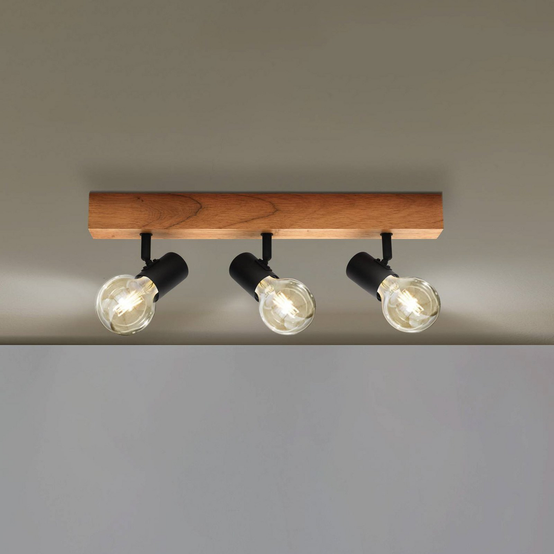 Eglo Deckenlampe Pendelleuchte Townshend 3 Holz 3 Flammig Schwarz Siehe Text B-Ware - 9002759994792