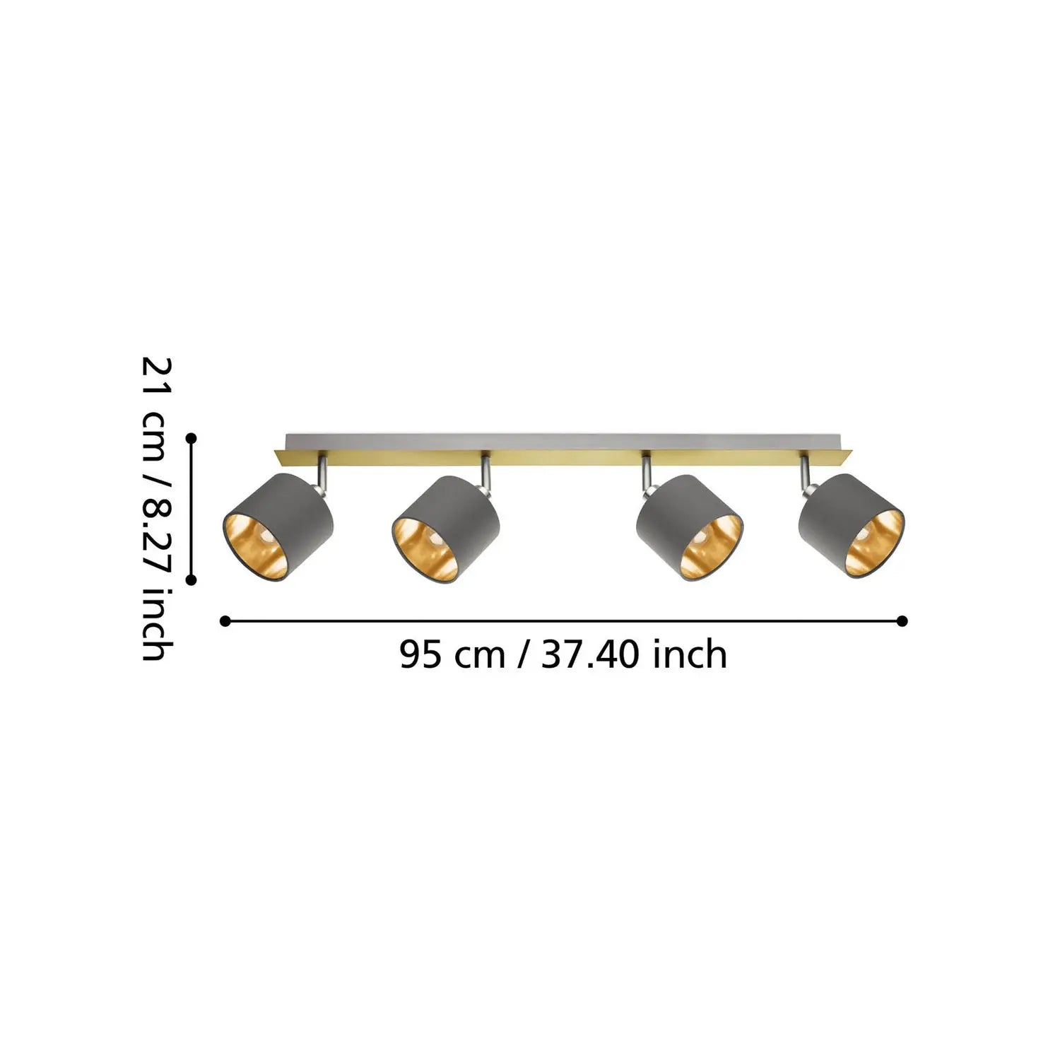 B-Ware Eglo Deckenlampe Deckenleuchte Valbiano Messing Hellbraun Textil Metall Gold - 9002759975395