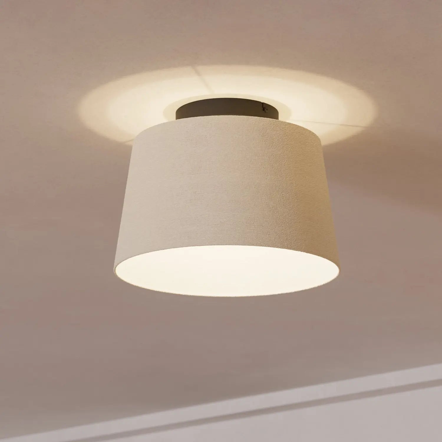 B-Ware Eglo Deckenleuchte Lampe Stoff Weiß Textil Deckenlampe Strahler E27 Led ø 35 Cm - 9008606312764