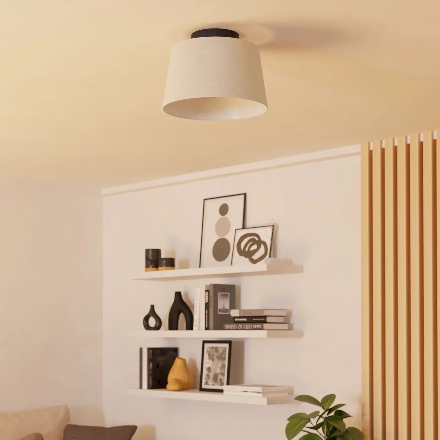 B-Ware Eglo Deckenleuchte Lampe Stoff Weiß Textil Deckenlampe Strahler E27 Led ø 35 Cm - 9008606312764
