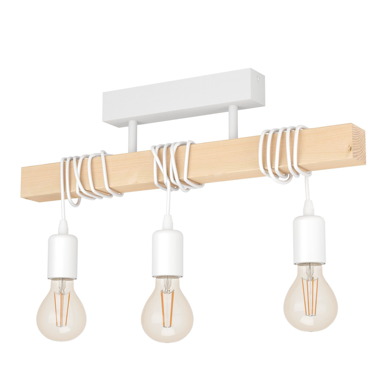 Eglo Deckenleuchte Lampe Townshend Deckenleuchte Länge 55 Cm Weiß Eiche 3flg B-Ware - 9002759440824