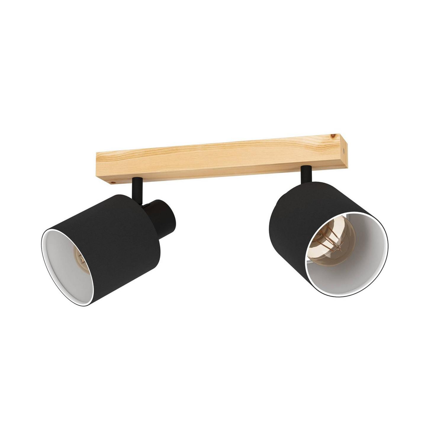 B-Ware Eglo Batallas Deckenstrahler Strahler Lampe Länge 30 Cm Schwarz Holz 2 Flg - 9002759994891