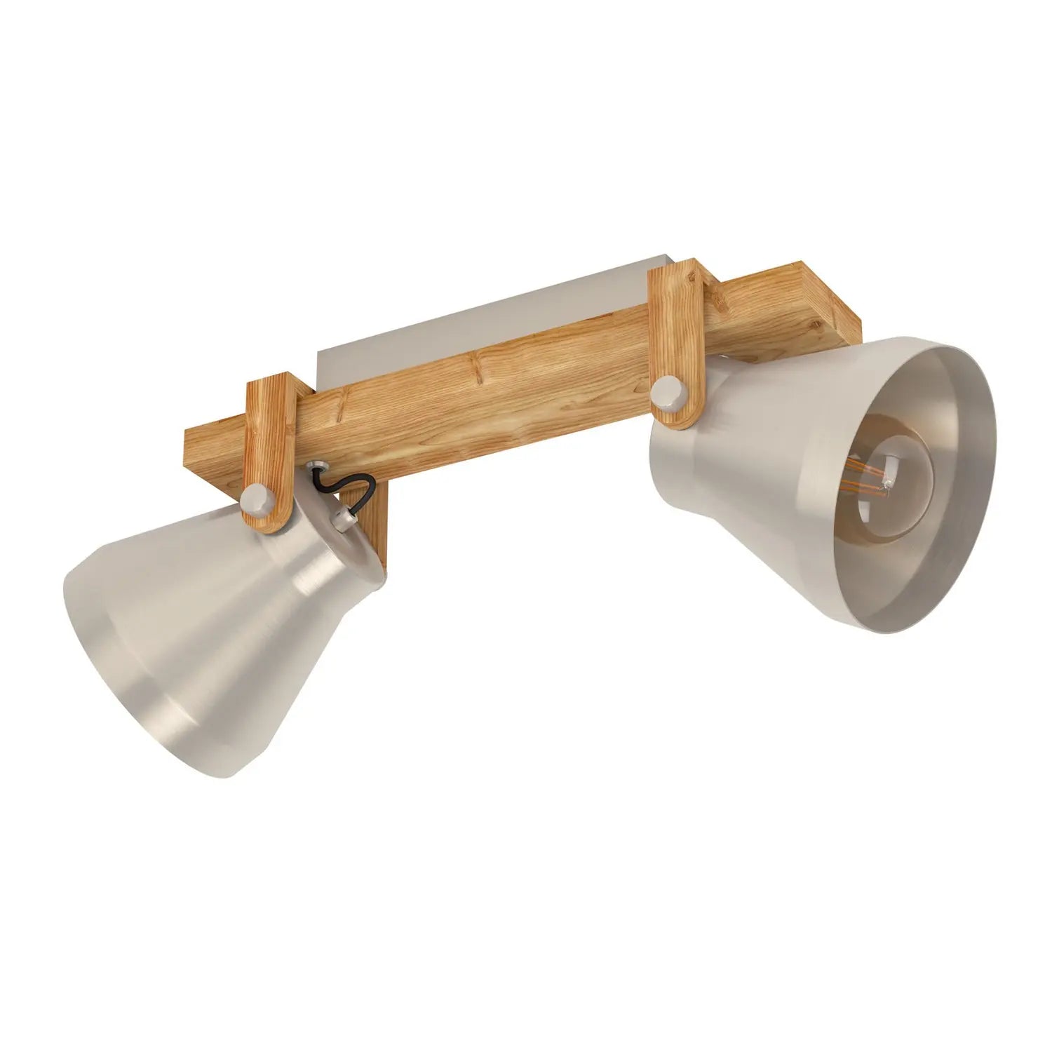 B-Ware Eglo Deckenstrahler Deckenspot Cawton Stahl Holz Lampe Wohnraum Beleuchtung - 9002759439491