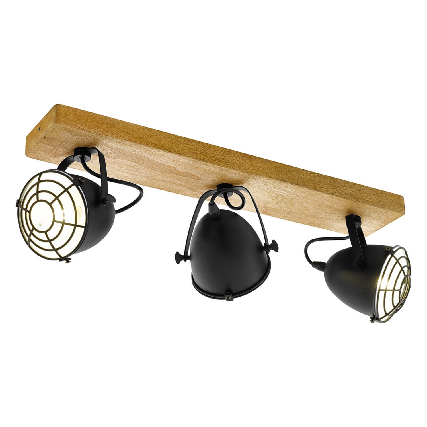 B-Ware Eglo Deckenstrahler Deckenspot Leuchte Holz Schwarz Flexibel Strahler Gatebeck - 9002759490782