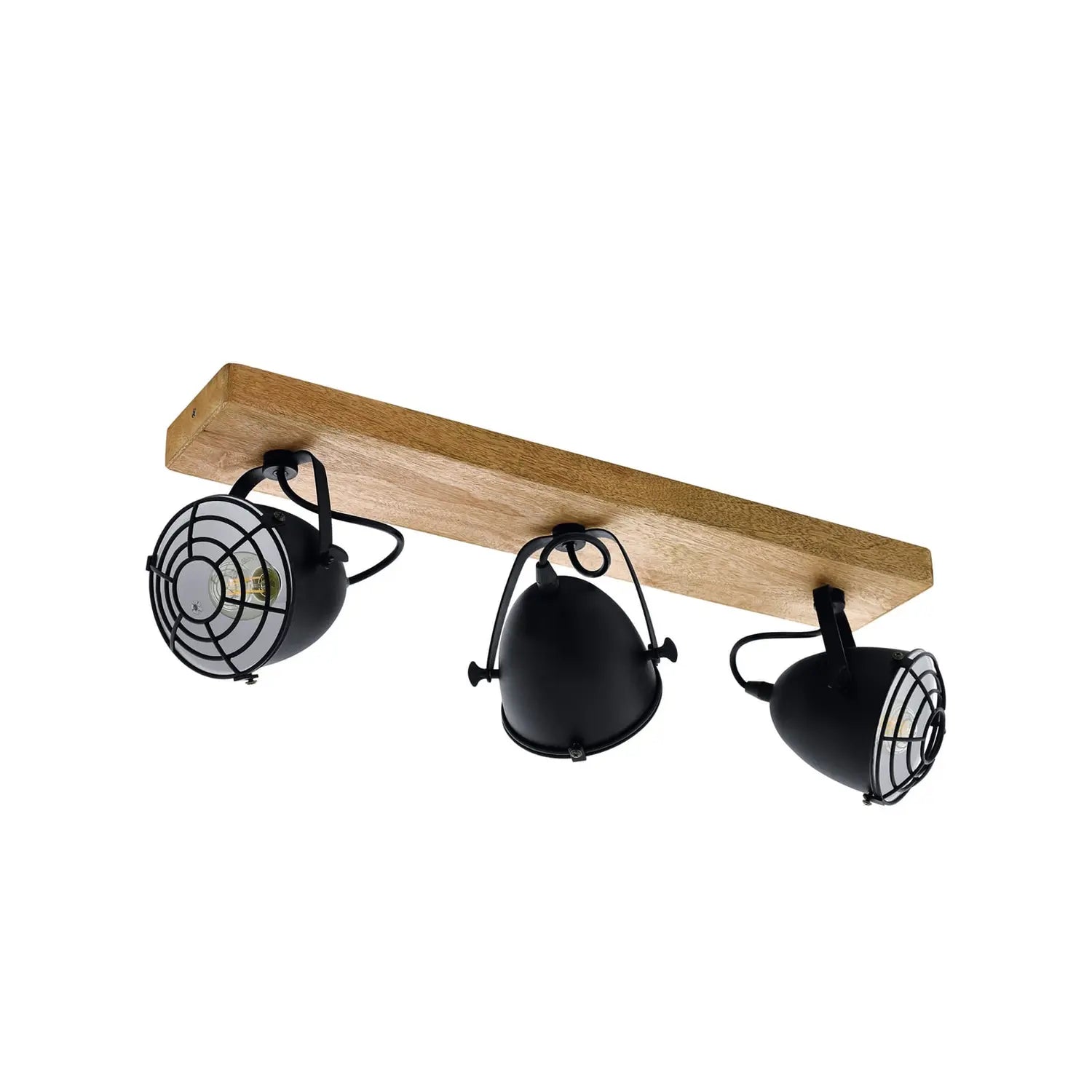 B-Ware Eglo Deckenstrahler Deckenspot Leuchte Holz Schwarz Flexibel Strahler Gatebeck - 9002759490782