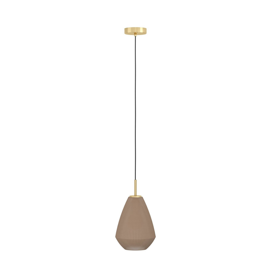 Eglo Hängelampe Pendelleuchte Caprarola Sandfarben Glas Metall 20 Cm E27 B-Ware - 9008606274321