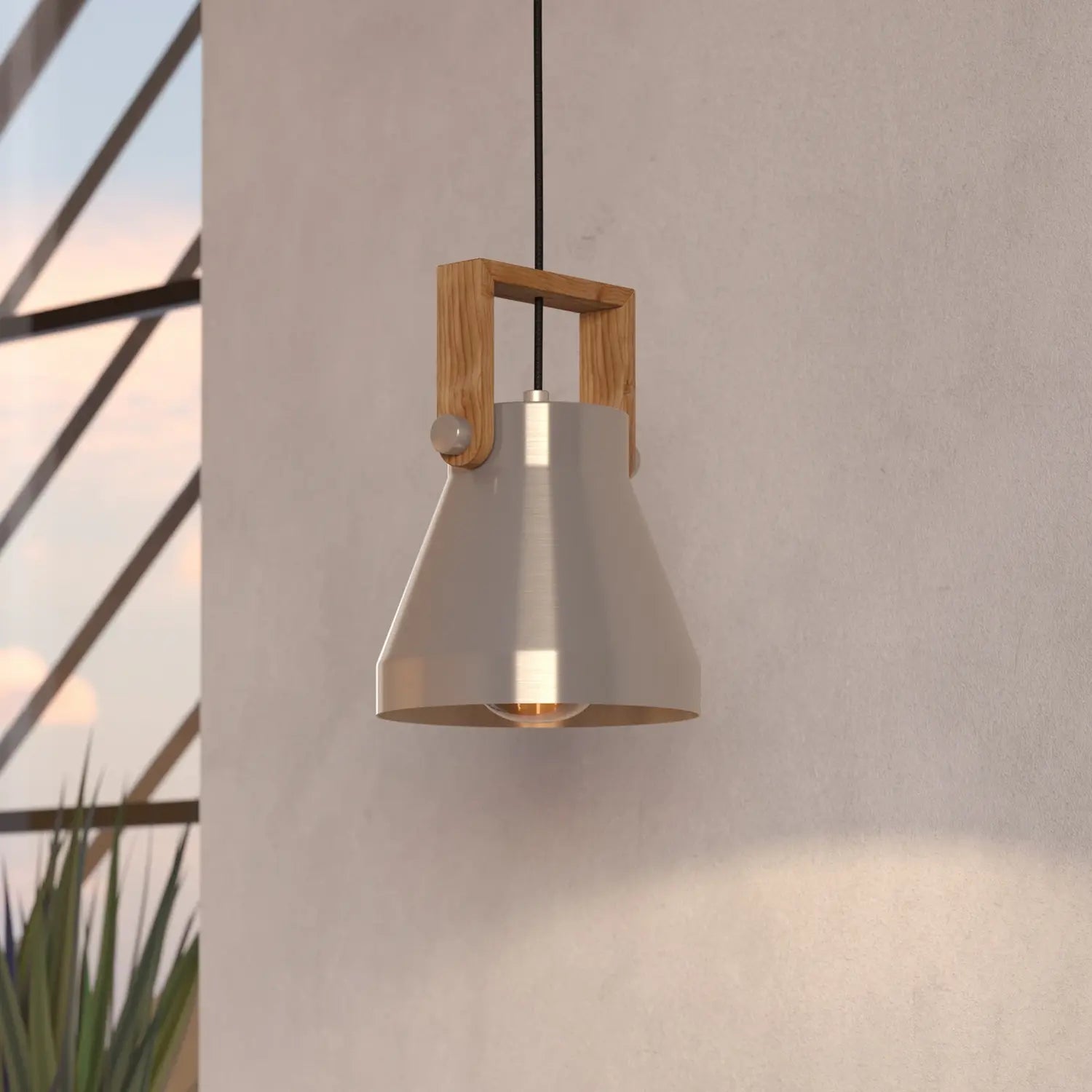 B-Ware Eglo Hängelampe Pendelleuchte Stahl Holz Cawton Leuchte ø 16 Cm E27 Led Lampe - 9002759439514