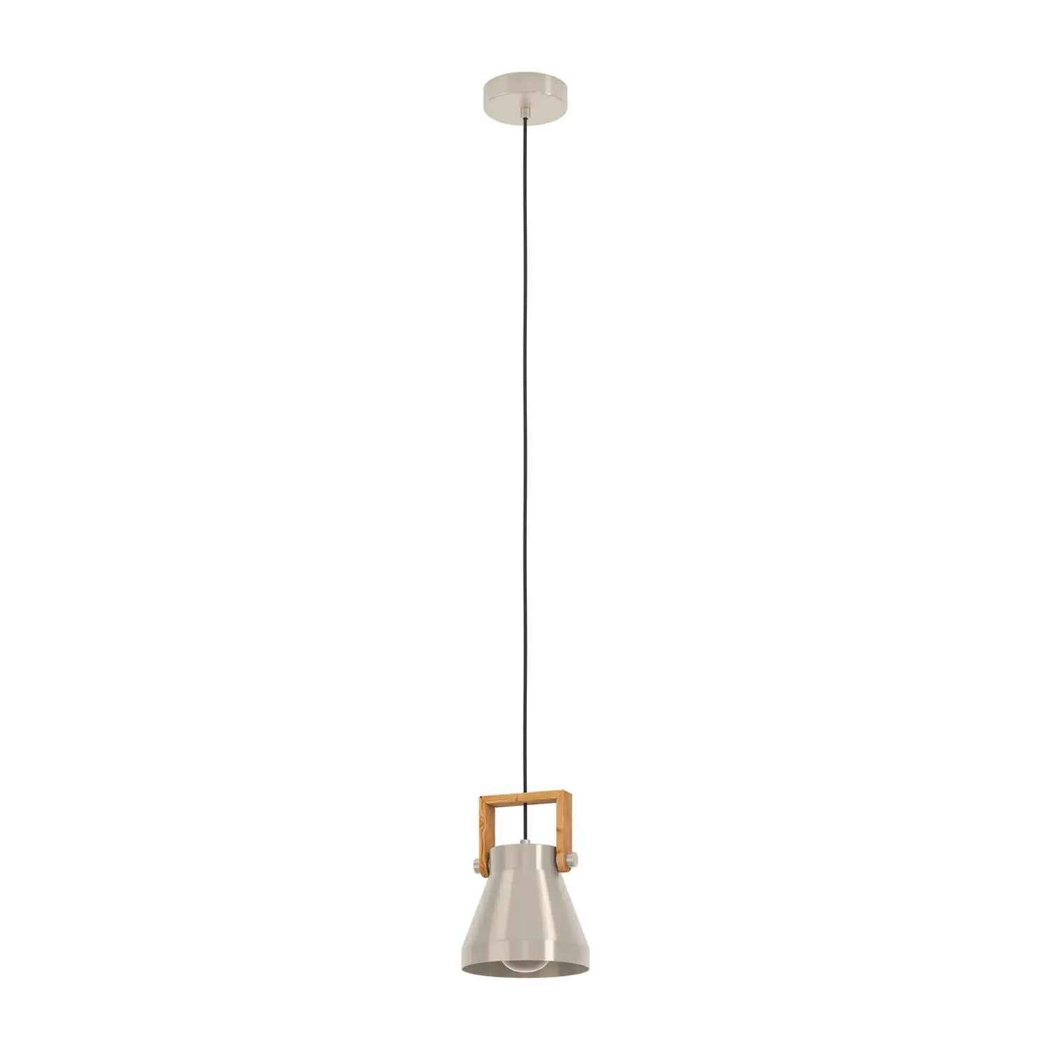 B-Ware Eglo Hängelampe Pendelleuchte Stahl Holz Cawton Leuchte ø 16 Cm E27 Led Lampe - 9002759439514