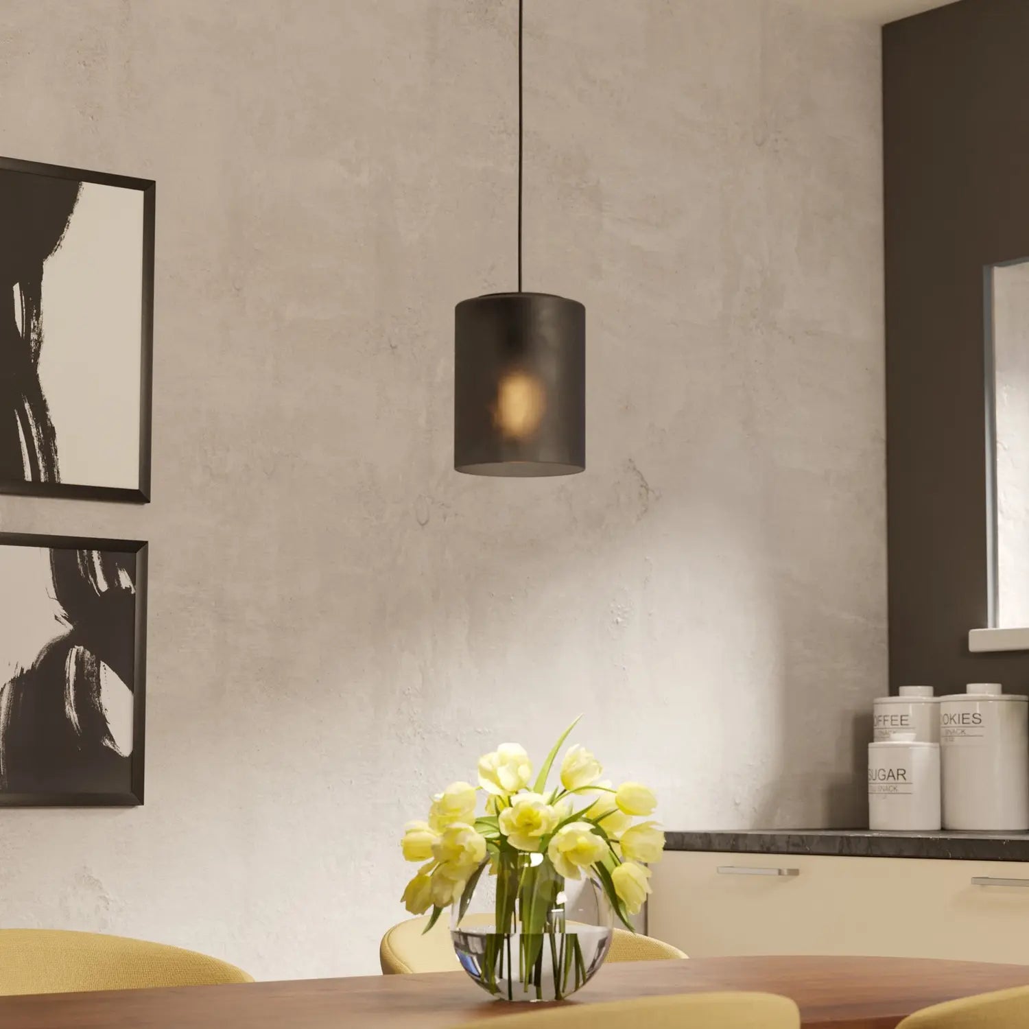 B-Ware Eglo Pendelleuchte Hängelampe Glas Rauchgrau Transparent Colomera Leuchte Licht - 9008606307142