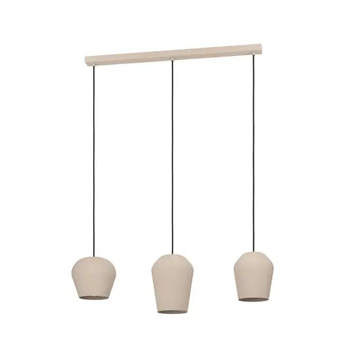 EGLO Hängeleuchte Cambaito Deckenlampe Pendelleuchte Lampe E27 3-flg sandfarben - 9008606238927