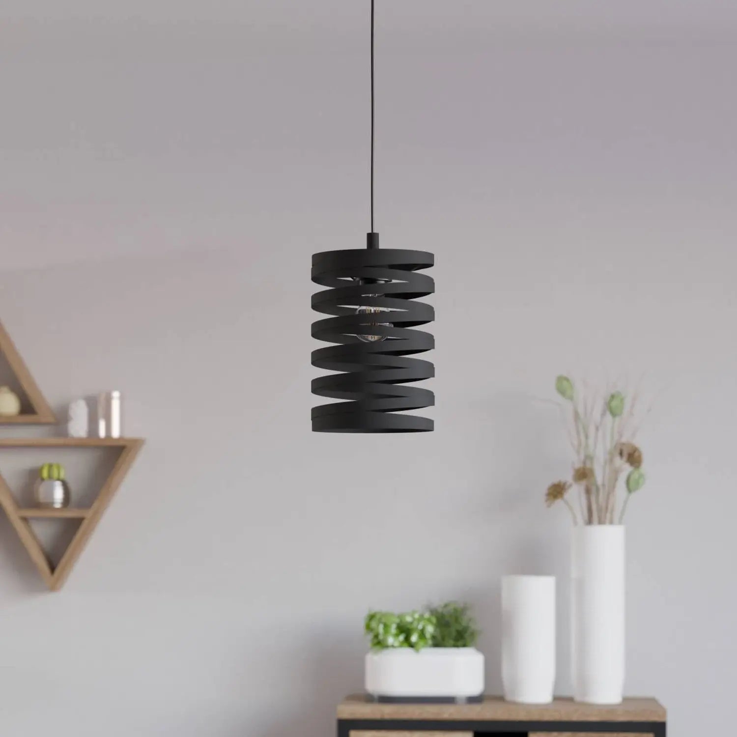 B-Ware Eglo Hängeleuchte Pendelleuchte Schwarz Stahl Cremella Lampe ø 18 Cm E27 Led - 9002759993467