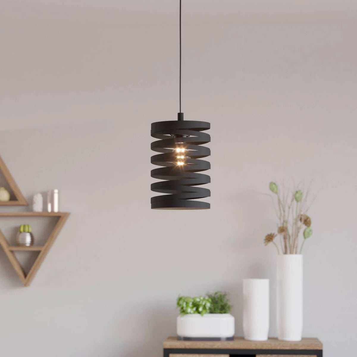 EGLO Hängeleuchte Pendelleuchte schwarz Stahl Cremella Lampe Ø 18 cm E27 LED - 9002759993467
