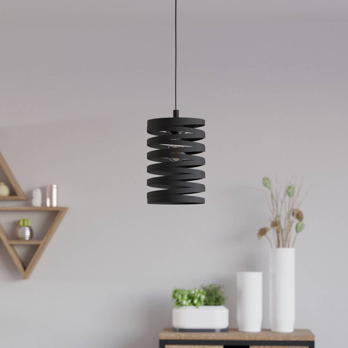 EGLO Hängeleuchte Pendelleuchte schwarz Stahl Cremella Lampe Ø 18 cm E27 LED - 9002759993467
