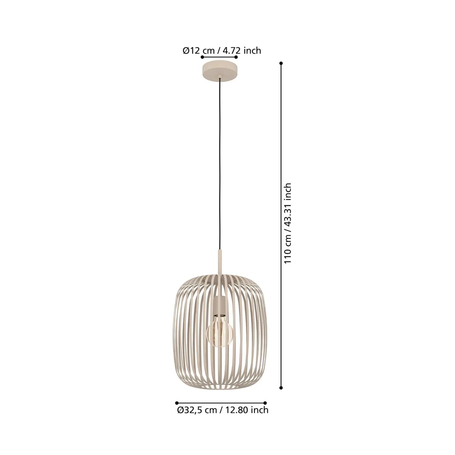 B-Ware Eglo Hängeleuchte Pendelleuchte Romazzina Sandfarben Stahl E27 Led ø 33 Cm Lampe - 9008606244300