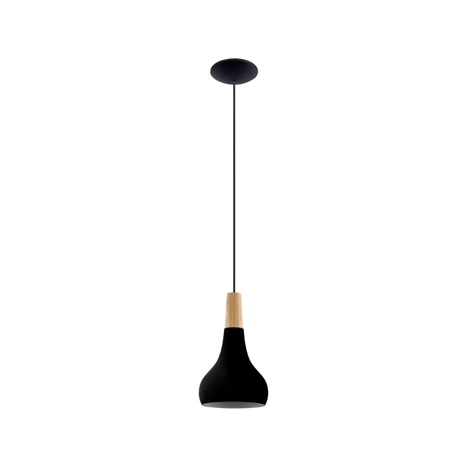 B-Ware Eglo Hängeleuchte Pendelleuchte Sabinar Lampe Schwarz Stahl Holz Wohnzimmer - 9008606235773