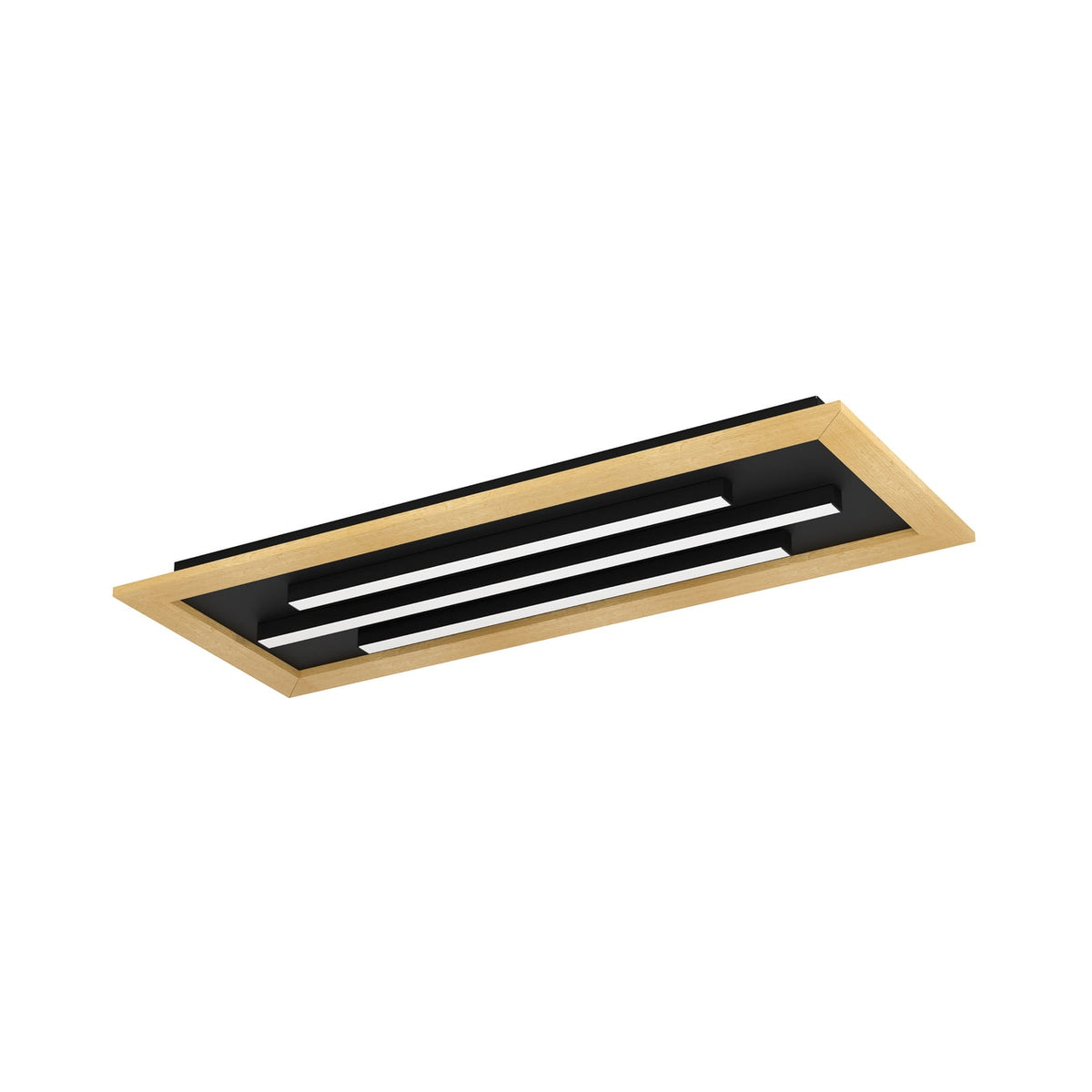 Deckenleuchte Lampe LED Eglo Tirrenara Fernbedienung Schwarz Holz Dimmbar - 9008606245024