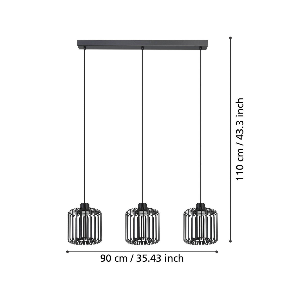 EGLO LED-Pendelleuchte Leuchte Hängeleuchte Ginestrone-Z Smart Home schwarz272 - 9008606274857