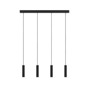 B-Ware EGLO LED Pendellampe Hängeleuchte Almudaina schwarz Länge 84 cm 4 flammig La285