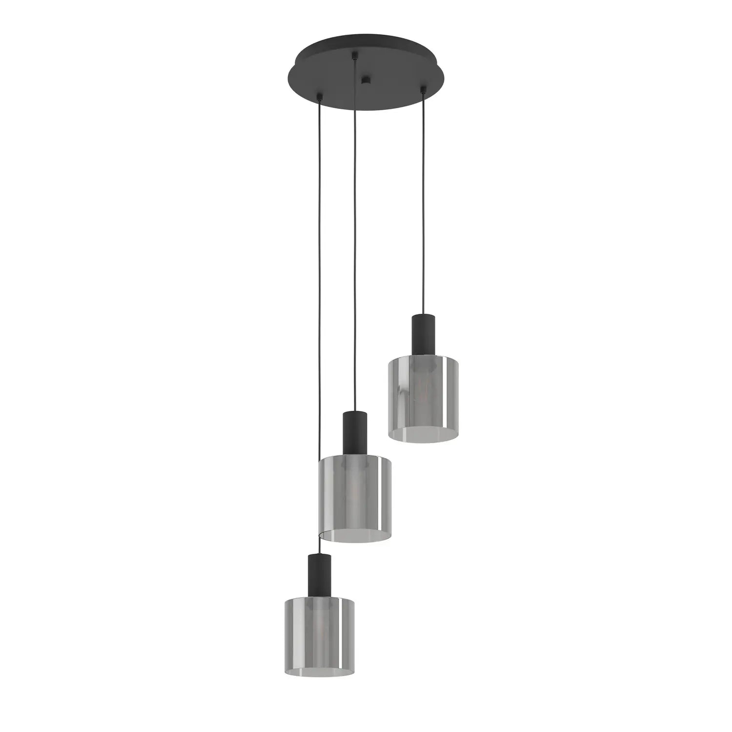 B-Ware Eglo Pendelleuchte Hängelampe Glas Schwarz Lampenschirm Leuchte E27 Gorosiba - 9002759987541