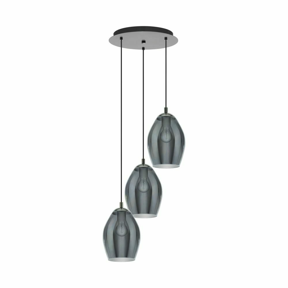 B-Ware Eglo Pendelleuchte Estanys 3 Flammig Pendelleuchte Deckenlampe Lampe Rauchgrau - 9002759395650